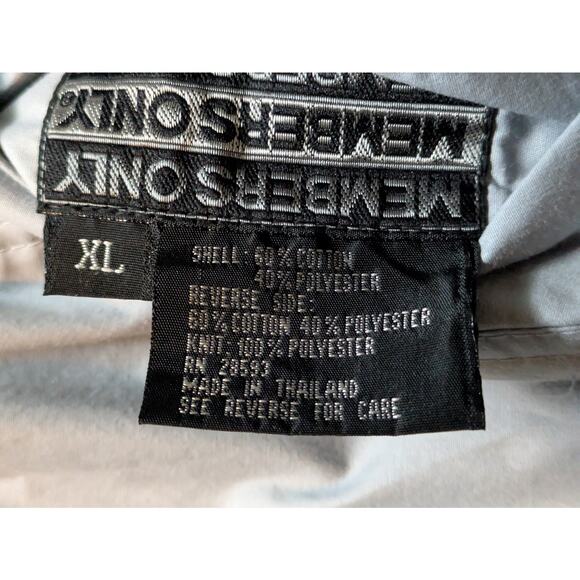 Vintage Members Only Men's Reversible Bomber Jacket Gray - XL, MADE IN THAILAND - Picture 15 of 16